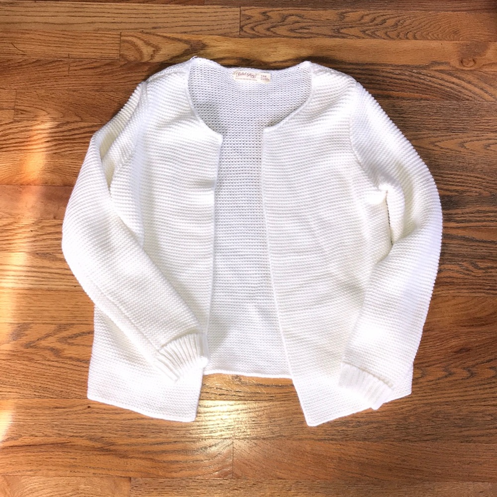 White cardigan